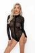 Боді Noir Handmade F287 Leopard flock bodysuit with long sleeves - 3XL SX0182 фото 1