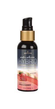 Смазка водно-силиконовая Sensuva Hybrid Strawberry (57 мл) без сахара, можно для оральных ласк SO3240 фото