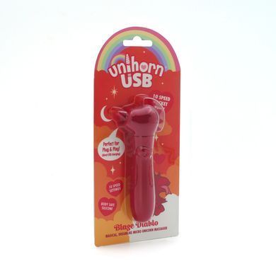Вібратор-єдиноріжка Unihorn USB Bullet &ndash; Blaze Diablo віброкуля, USB-зарядка, 10 режимів SX2859 фото