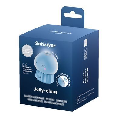 Вакуумний кліторальний стимулятор Satisfyer Jelly-cious Blue SX3544 фото