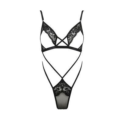Боді монокіні з відкритими грудьми Passion DIABOLINA BODY L/XL, black PS25801 фото