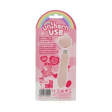 Вібратор-єдиноріжка Unihorn USB Bullet &ndash; Heart Throb, віброкуля, USB-зарядка, 10 режимів SX2866 фото