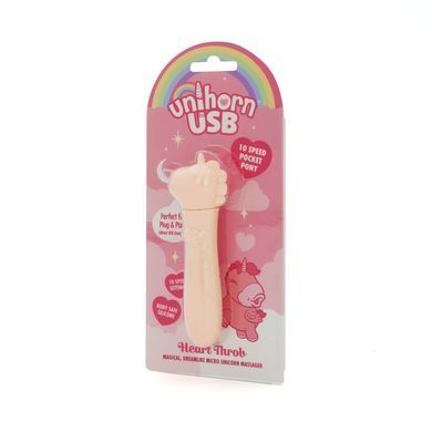 Вібратор-єдиноріжка Unihorn USB Bullet &ndash; Heart Throb, віброкуля, USB-зарядка, 10 режимів SX2866 фото