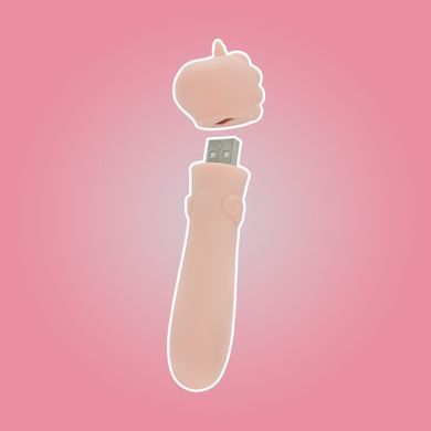 Вібратор-єдиноріжка Unihorn USB Bullet &ndash; Heart Throb, віброкуля, USB-зарядка, 10 режимів SX2866 фото