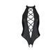Боди из эко-кожи с имитацией шнуровки и открытым доступом Nancy Body black S/M - Passion SO5371 фото 3