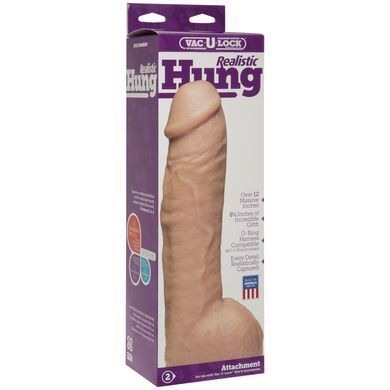 Фалоімітатор Doc Johnson Realistic Hung - Vanilla, Vac-U-Lock, діаметр 7 см SO4540 фото
