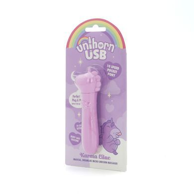 Вібратор-єдиноріжка Unihorn USB Bullet &ndash; Karma Lilac, віброкуля, USB-зарядка, 10 режимів SX2868 фото