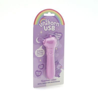 Вібратор-єдиноріжка Unihorn USB Bullet &ndash; Karma Lilac, віброкуля, USB-зарядка, 10 режимів SX2868 фото