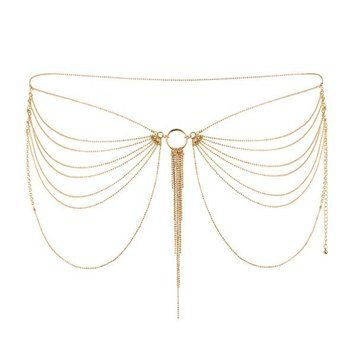 Цепочка на трусики или лиф Bijoux Indiscrets MAGNIFIQUE Waist Chain - Gold, украшение на тело SO2660 фото