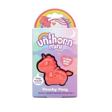 Вібратор-мінієдиноріжка Unihorn Mini &ndash; Peachy Pony, брелок з вібрацією, 10 режимів SX2869 фото