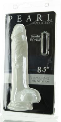 Фалоімітатор ADDICTION Pearl 8.5" Dildo with Balls, віброкуля в подарунок SX3157 фото