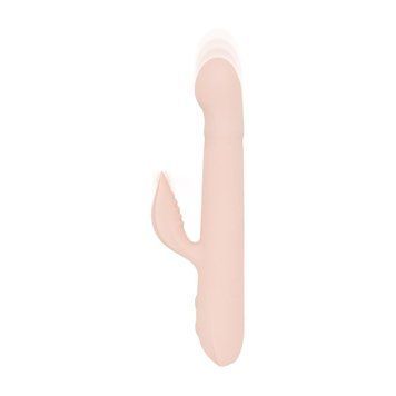 Вібратор-кролик із пульсацією Good Vibes Only &ndash; SHAI Thrusting Vibrator Soft Silicone &ndash; Pink, 3 мотори SX3073 фото