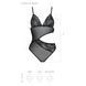 Боді з ажурним ліфом Passion CHRISTA BODY L/XL, black SO5753 фото 5