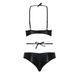 Комплект белья NAVEL SET black XXL/XXXL - Passion Exclusive: трусики и лиф с элементами под латекс PS24903 фото 6