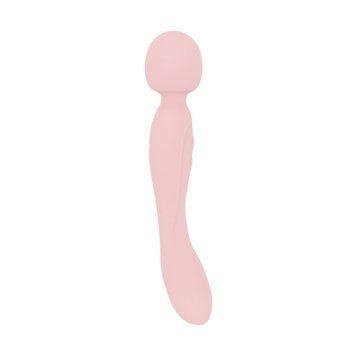 Двосторонній масажер-вібратор Good Vibes Only &ndash; SIMI Double-Sided Wand Vibrator Soft Silicone &ndash; Pink SX3076 фото