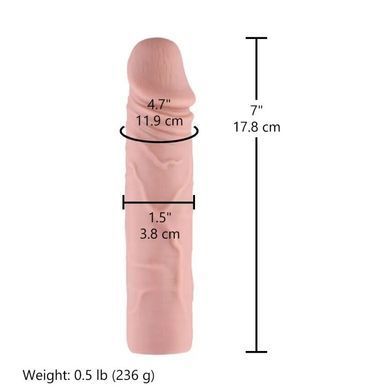 Силіконовий фалоімітатор для секс-машин Hismith 7" Silicone Dildo, система KlicLok SX4006 фото