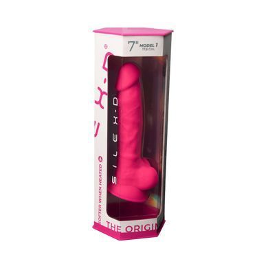 Фалоімітатор SilexD Johnny Pink (MODEL 1 size 7in), двошаровий, силікон + Silexpan, діаметр 3,8см SO3150 фото