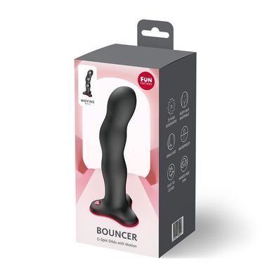 Фалоімітатор Fun Factory BOUNCER Black, кульки всередині, ефект вібрації, діаметр 3,9 см SX3676 фото