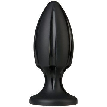 Анальний плаг із каналами для змащення Doc Johnson Platinum Premium Silicone &mdash; The Rocket &mdash; Black SO4916 фото