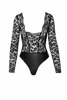 Боді Noir Handmade F296 Psyche bodysuit of lace and wetlook - L SX0215 фото