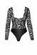 Боді Noir Handmade F296 Psyche bodysuit of lace and wetlook - L SX0215 фото 6