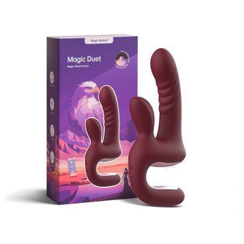 Смарт-пульсатор Magic Motion Magic Duet Bordeaux, подвійний, 10 режимів пульсації, 10 режимів вібрації SX4292 фото