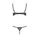 Комплект белья Passion Exclusive VALERY SET OpenBra L/XL, black, стрепи, трусики, открытый лиф PS25104 фото 6