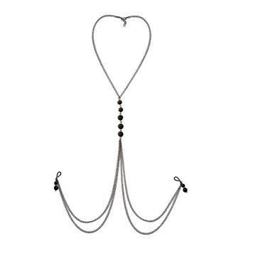 Прикраса на груди з натуральним камінням Art of Sex - Nipple clamps Lava SO9842 фото