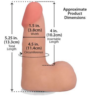 Фалоімітатор Doc Johnson The Realistic Cock ULTRASKYN - 5 Inch with Balls Vanilla SX4482 фото