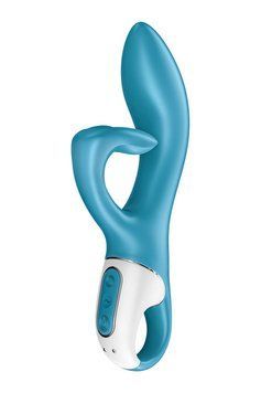 Вибратор кролик с тройным отростком Satisfyer Embrace me Turquoise, 2 мотора, диаметр 3,6 см SO6284 фото