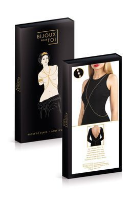 Золотистий ланцюжок для бюста Bijoux Pour Toi &ndash; Elena Gold зі стразами SO5986 фото