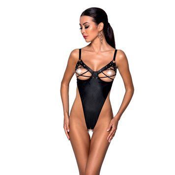 Боди из экокожи CELINE BODY black XXL/XXXL &mdash; Passion: с доступом, открытый SO6405 фото