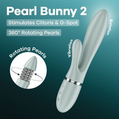 Вібратор-кролик Satisfyer Pearl Bunny 2 Greygreen SX3828 фото
