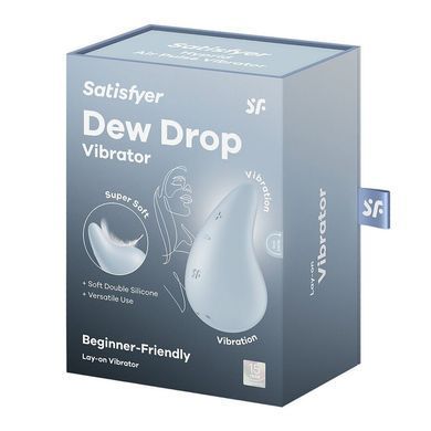 Вібратор для зовнішньої стимуляції Satisfyer Dew Drop Blue, 2 мотори, 12 режимів, м&rsquo;який корпус SX1211 фото