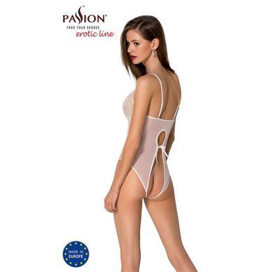 Боди с ажурным декором и открытым шагом Ursula Body white XXL/XXXL &mdash; Passion SO5834 фото